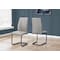 Monarch Specialties Dining Chair, Set Of 2, Side, Upholstered, Kitchen, Dining Room, Fabric, Metal, Grey, Black I 1113 - alternate 4